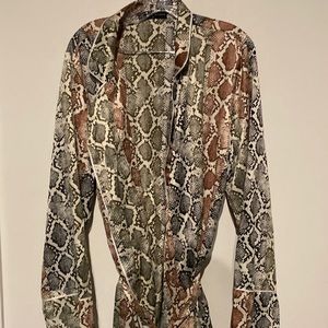 Fashion to Figure Multi Snake Print Duster